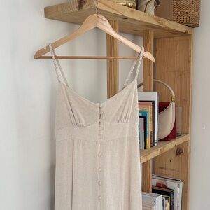 Monteau Cream Midi Dress